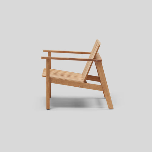 A studio photo of Low Chair - Teak Chair Only