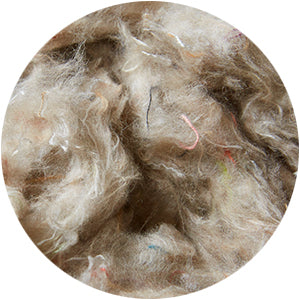 Post-industrial recycled fibers