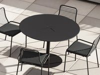 Top-down angular view of the XY Dining Set