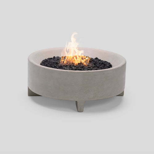 A studio photo of Rook Fire Table - Natural Gas Stone